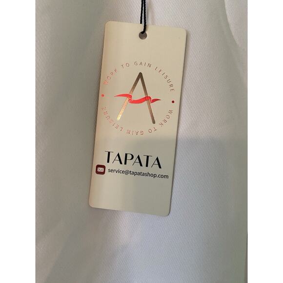 Tapata Women's Stretchy Straight Dress Pants with Pockets White Extra Small - Picture 2 of 3